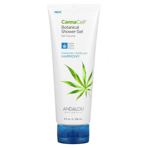 Andalou Naturals, CannaCell, растительный гель для душа, ромашка и листья мирта, 236 мл (8 жидк. Унций) #1