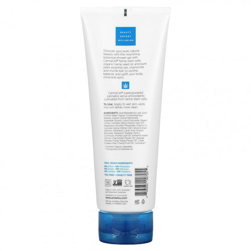 Andalou Naturals, CannaCell, растительный гель для душа, ромашка и листья мирта, 236 мл (8 жидк. Унций) #1