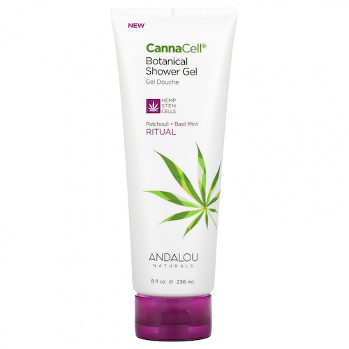 Andalou Naturals, CannaCell, растительный гель для душа, пачули + базилик и мята, 236 мл (8 жидк. Унций) #1