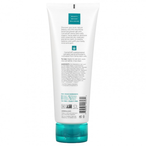 Andalou Naturals, CannaCell, растительный гель для душа, розмарин и мелисса, 236 мл (8 жидк. Унций) #1