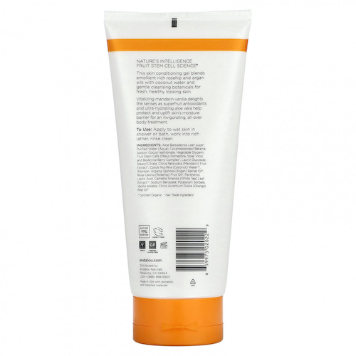Andalou Naturals, Гель для душа, оживляющий, с мандарином и ванилью, 251 мл (8,5 жидк. Унции) #1
