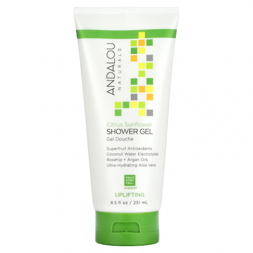 Andalou Naturals, Гель для душа, бодрящий, с цитрусовыми и подсолнухами, 251 мл (8,5 жидк. Унции) #1