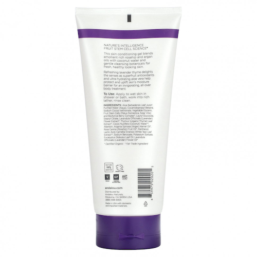 Andalou Naturals, Гель для душа, освежающий, лаванда и чабрец, 251 мл (8,5 жидк. Унции) #1