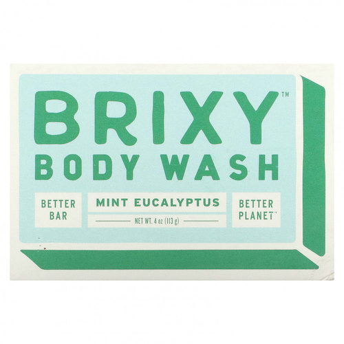 Brixy, Мыло для тела, мята и эвкалипт, 1 батончик, 113 г (4 унции) #1
