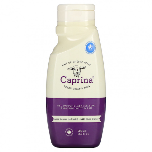 Caprina, Fresh Goat's Milk, Невероятное средство для душа, масло ши, 16,9 жидких унций (500 мл) #1
