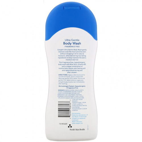Cetaphil, Ultra Gentle, гель для душа, без отдушки, 500 мл #1