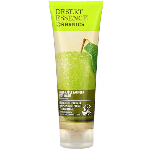 Desert Essence, Organics, гель для душа, зеленое яблоко и имбирь, 8 жидких унций (237 мл) #1