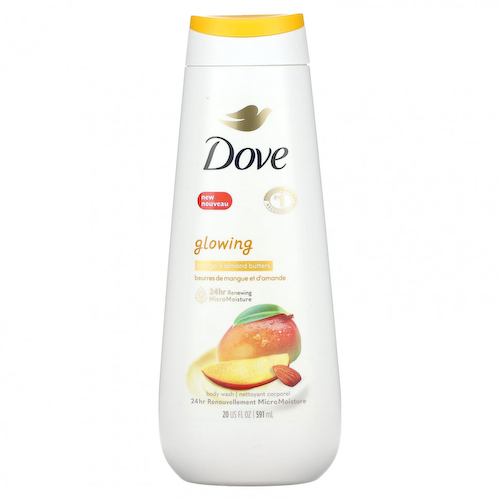 Dove, Glowing, гель для душа, масло манго и миндаля, 591 мл (20 жидк. Унций) #1