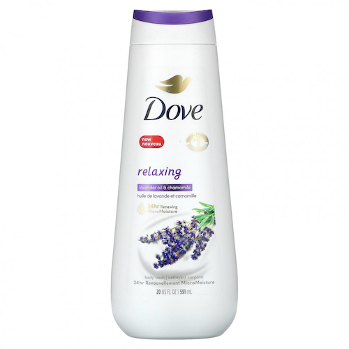 Dove, Расслабляющее, гель для душа, лавандовое масло и ромашка, 591 мл (20 жидк. Унций) #1