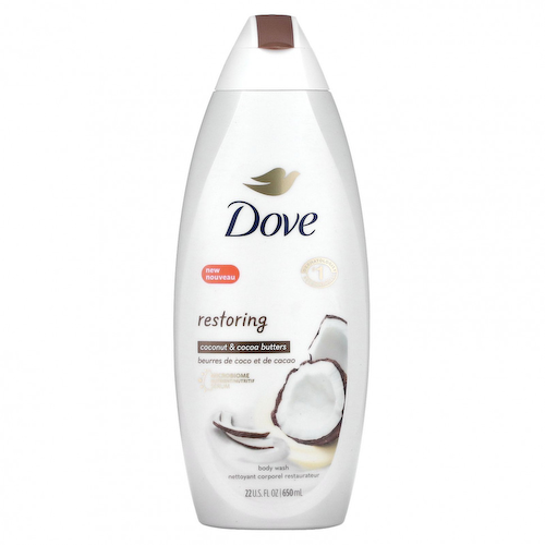 Dove, Восстанавливающее гель для душа, с кокосом и маслом какао, 650 мл (22 жидк. Унции) #1