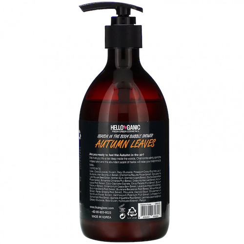 Helloganic, Season In the Body Bubble Shower, Autumn Leaves, 16.9 fl oz (500 ml) #1
