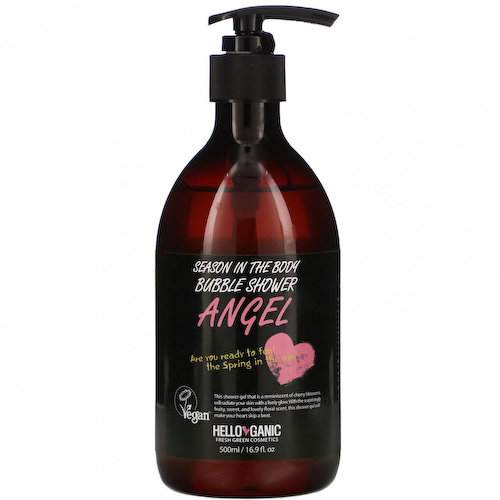 Helloganic, Season In the Body Bubble Shower, Angel, 16.9 fl oz (500 ml) #1