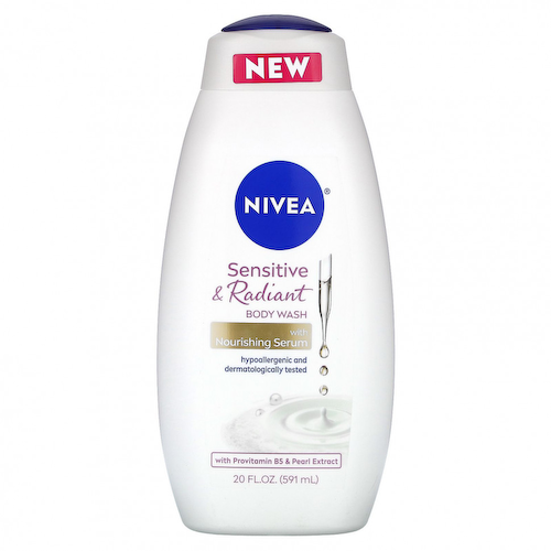 Nivea, Гель для чувствительного и сияющего тела с питательной сывороткой, 591 мл (20 жидк. Унций) #1