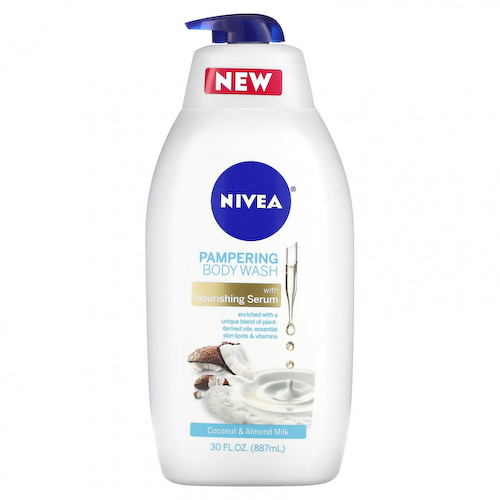 Nivea, Гель для душа с питательной сывороткой, кокосовым и миндальным молочком, 887 мл (30 жидк. Унций) #1