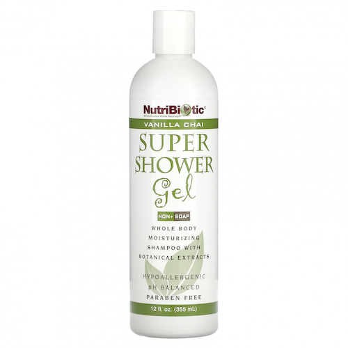 NutriBiotic, Супер гель для душа, без мыла, ванильный чай, 355 мл (12 жидк. Унций) #1