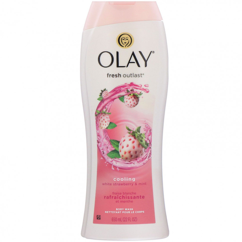 Olay, Fresh Outlast, гель для душа, охлаждающая белая земляника и мята, 650 мл (22 жидк. унции) #1