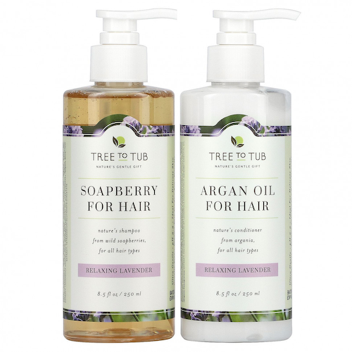 Tree To Tub, Набор для ухода за волосами Soapberry, расслабляющая лаванда, набор из 2 предметов #1