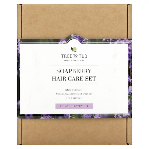 Tree To Tub, Набор для ухода за волосами Soapberry, расслабляющая лаванда, набор из 2 предметов #1