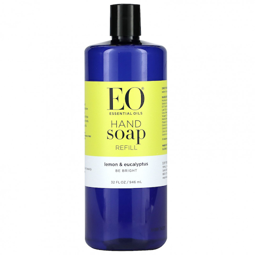 EO Products, Мыло для рук, запасное средство, лимон и эвкалипт, 946 мл (32 жидк. Унции) #1