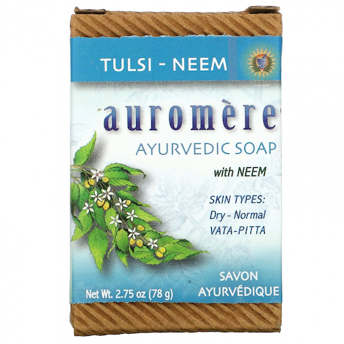 Auromere, Ayurvedic Soap, with Neem, Tulsi-Neem, 2.75 oz (78 g) #1
