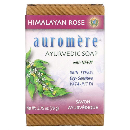 Auromere, аюрведическое мыло с нимом, гималайская роза, 78 г (2,75 унции) #1