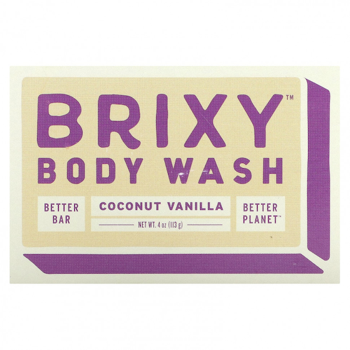 Brixy, Мыло для тела, кокос и ваниль, 1 батончик, 113 г (4 унции) #1