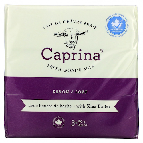 Caprina, Fresh Goat's Milk, мыло, масло ши, 3 батончика, 90 г (3,2 унции) #1