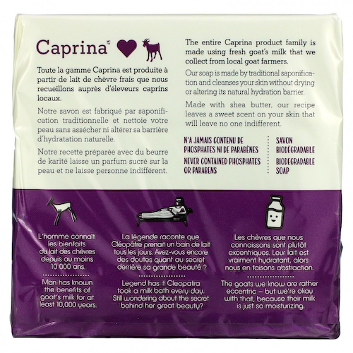 Caprina, Fresh Goat's Milk, мыло, масло ши, 3 батончика, 90 г (3,2 унции) #1
