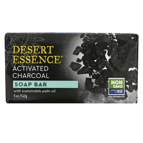 Desert Essence, Soap Bar, активированный уголь, 142 г (5 унций) #1