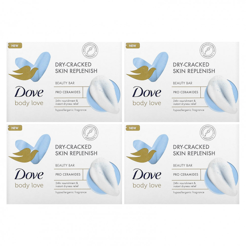 Dove, Body Love, косметическое мыло, восстановление для сухой потрескавшейся кожи, 2 шт., По 106 г (3,75 унции) #1