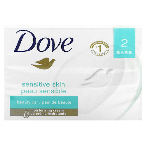 Dove, Мыло Beauty Bar, для чувствительной кожи, 2 шт., 106 г (3,75 унции) #1