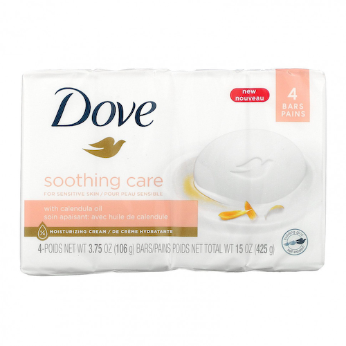 Dove, Успокаивающее мыло, 4 шт., 106 г (3,75 унции) #1