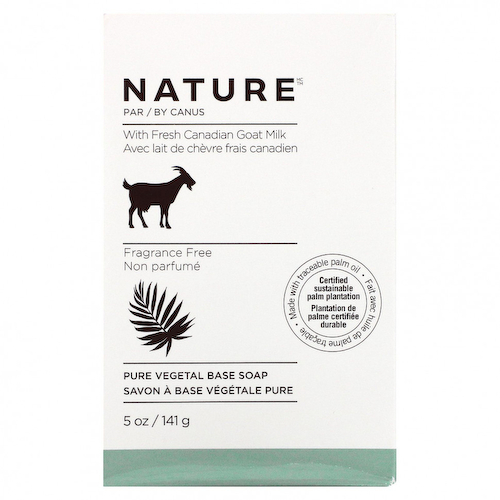 Nature by Canus, Pure Vegetal Base Soap with Fresh Canadian Goat Milk, Fragrance Free, 5 oz (141 g) #1