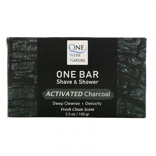 One with Nature, One Bar, для бритья и душа, активированный уголь, 100 г (3,5 унции) #1