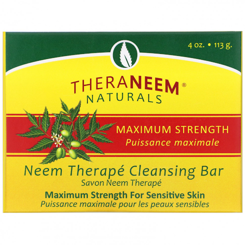 Organix South, TheraNeem Organix, Neem Therapy Cleansing Bar, Maximum Strength, 4 oz (113 g) #1