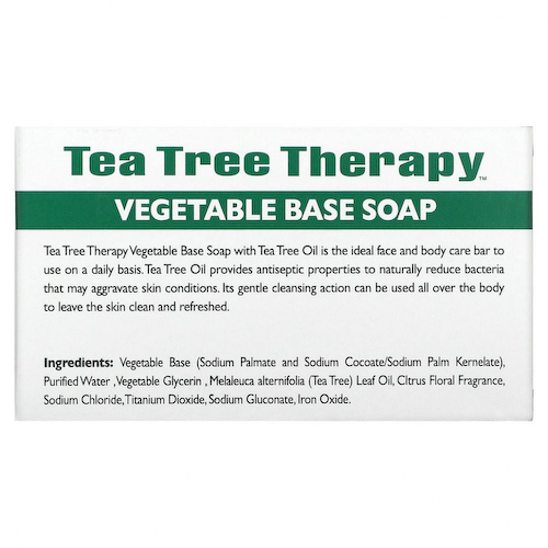 Tea Tree Therapy, Мыло на растительной основе, с маслом чайного дерева, брусок 110 г (3,9 унции) #1