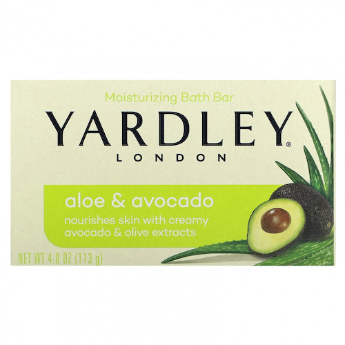 Yardley London, Увлажняющий батончик для ванн, алоэ и авокадо, 113 г (4 унции) #1