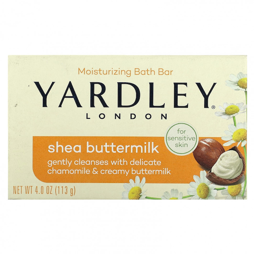 Yardley London, Увлажняющий батончик для ванн, пахта ши, 113 г (4 унции) #1
