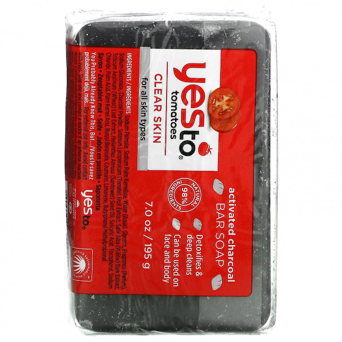 Yes To, Tomatoes, кусковое мыло с активированным углем, 195 г (7 унций) #1