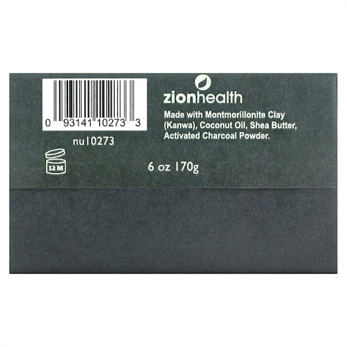 Zion Health, Ancient Clay Soap, активированный уголь, 170 г (6 унций) #1