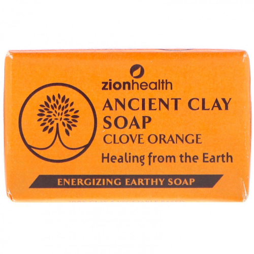 Zion Health, Древнее глиняное мыло, гвоздика и апельсин, 6 унц. (170 г) #1