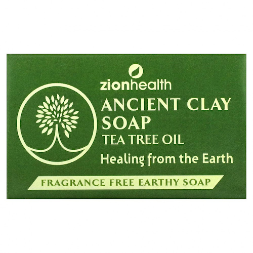 Zion Health, Кусковое мыло из древней глины с маслом чайного дерева, без отдушек, 170 г (6 унций) #1