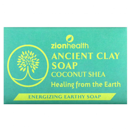 Zion Health, Кусковое мыло с древней глиной, кокос и ши, 170 г (6 унций) #1