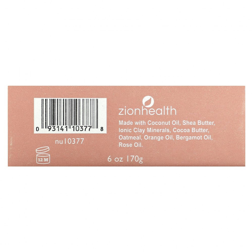 Zion Health, Мыло с древней глиной, бергамот и роза, 170 г (6 унций) #1