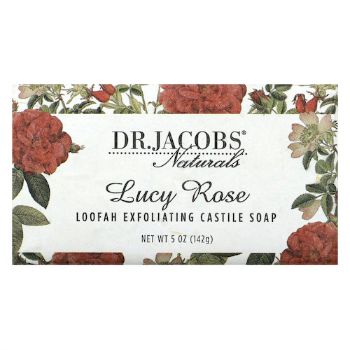 Dr. Jacobs Naturals, Отшелушивающее кастильское мыло с люфой, Lucy Rose, 142 г (5 унций) #1