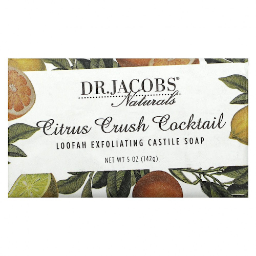 Dr. Jacobs Naturals, Отшелушивающее кастильское мыло с люфой, цитрусовый коктейль, 142 г (5 унций) #1