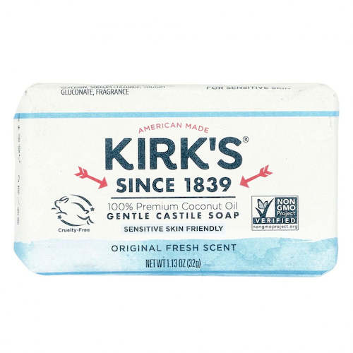 Kirk's, Gentle Castile Soap Bar, Original Fresh Scent, 1.13 oz (32 g) #1