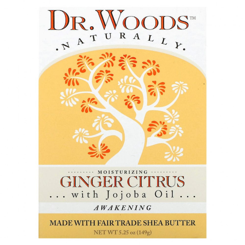 Dr. Woods, брусковое мыло, имбирь и цитрус, 149 г (5,25 унции) #1
