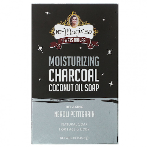 My Magic Mud, Moisturizing Charcoal, мыло с кокосовым маслом, расслабляющая нероли и петитгрейн, 141,7 г (5 унций) #1