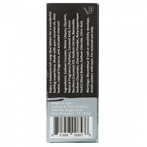 My Magic Mud, Moisturizing Charcoal, мыло с кокосовым маслом, расслабляющая нероли и петитгрейн, 141,7 г (5 унций) #1